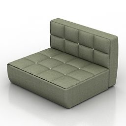 أريكة مقعد مادة جلدية نموذج 3D