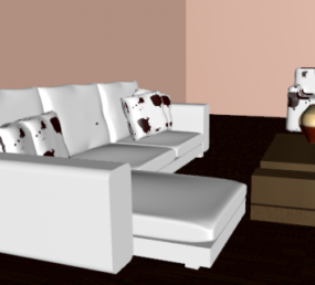 Living Room Lowpoly Model 3D mebli