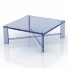 Mesa de cristal azul