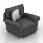 Enkele fauteuil van grijze stof