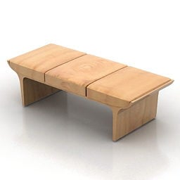 Wooden Bench Laurel 3d model