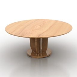 Round Table Wood Material 3d model