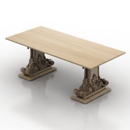 Antique Legs Dinning Table 3d model