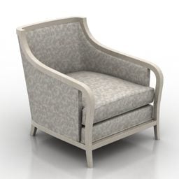 Elegant wit fauteuil 3D-model
