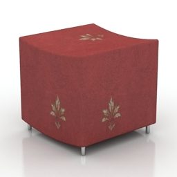 Red Fabric Seat 3d model