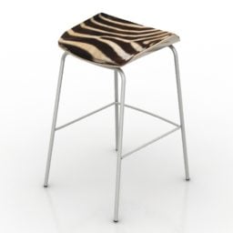 3д модель барного стула Zebra Top