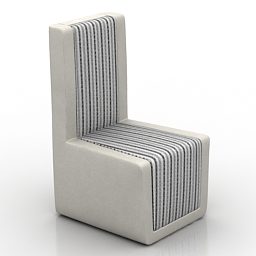 Solid Single Fabric Chair 3d model