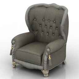 Classic Wing Armchair Furniture 3d model