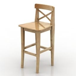 Wooden Chair Ingolf 3d model
