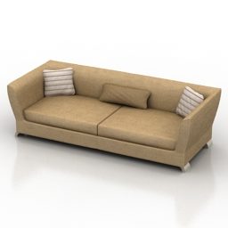 Home Yellow Sofa 3d model