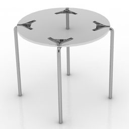 Round Glass Table Clip 3d model