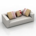 Sofa 2 Seats With Pillows