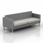 Sofa 2 Seats Grey Color