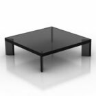 Table basse carrée en verre noir
