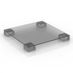 Square Glass Table Millerighe 3d model