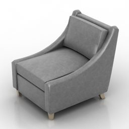 Retro Fabric Armchair 3d model