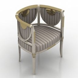 صندلی راحتی پارچه ای آنتیک مدل سه بعدی