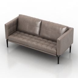 Leather Tuxedo Sofa 3d model