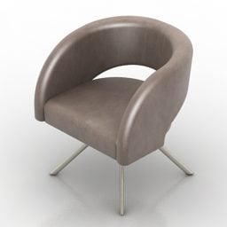 كرسي بذراعين دائري الشكل V1 نموذج ثلاثي الأبعاد