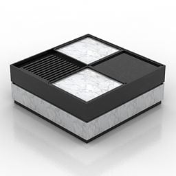 Square Checker Table 3d model