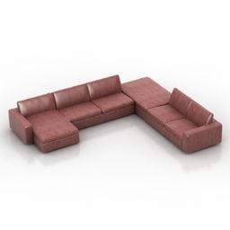 Sectional Fabric Sofa 3d model