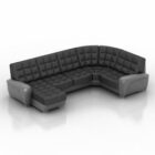 Сірий тканинний диван