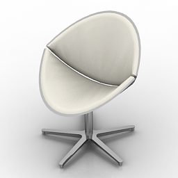 Model 3D małego fotela Egg