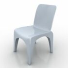 白いプラスチック製の椅子の家具