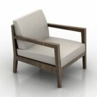 Fabric Wood Armchair