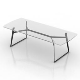 Rectangle Glass Table V4 3d model