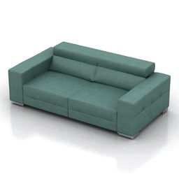 3д модель современного зеленого дивана Natuzzi