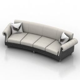 Model 3d Sofa Bentuk Lengkung