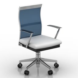 Wheels Armchair For Manager 3d model