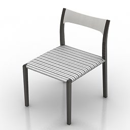 Low Back Simple Chair 3d model