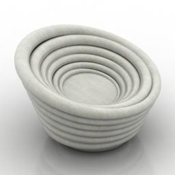 Circles Armchair Blow Design 3d model