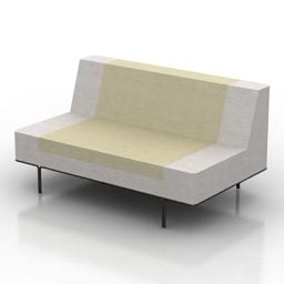 Sofa Bench Upholstered 3d model