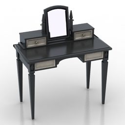 Tuvalet Masası Oval Ayna 3d modeli