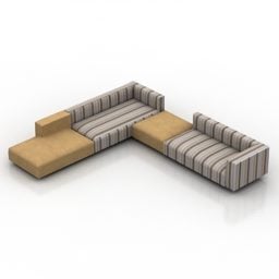 Corner Sofa Dune Modular Design 3d model