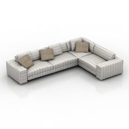 Sofa góc vải Minotti mẫu 3d