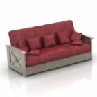 Home Sofa aus rotem Stoff