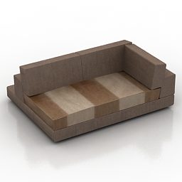 Brown Sofa Corner Furniture 3d model