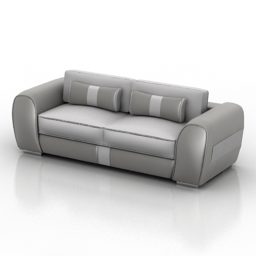 Grey Loveseat Sofa 3d model