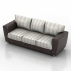 Sofa 3 Seaters With Strip Patterns