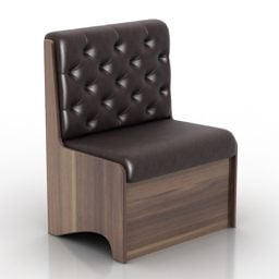 Armchair Leather Coffee Bar 3d model