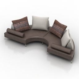 C Shaped Sofa 3d model