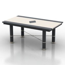 Rectangle Table Marble Top Furniture 3d model
