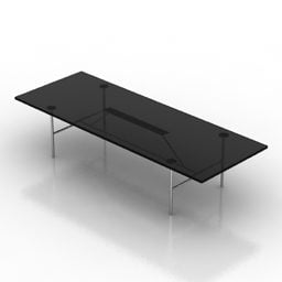 Table Rectangulaire Noire Sara modèle 3D