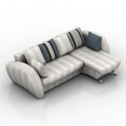 Sofa Corner Strip Patterns 3d model