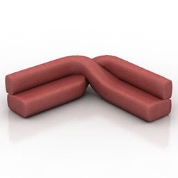 Model 3d Furnitur Sofa Putar Joe