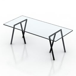 Glass Table Hay 3d model